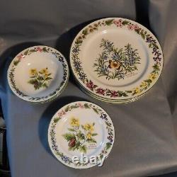 11 Pc Lot Royal WORCESTER Set HERBS Dinner Plates Bread Side Bowls