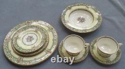 11 Pc Royal Worcester Chantilly Enameled Dinnerware Place Setting Soup England