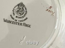 12 Pc Royal Worcester Service Dish Set for 4 Bone China Worcester Rose 1930
