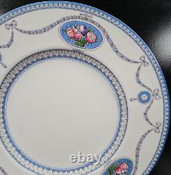12 Royal Worcester Cameo Dinner Plate Set Antique Floral Basket Dish England Lot