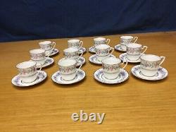 (12 Sets) ROYAL WORCESTER Elysian Demitasse Cup & Saucer Sets
