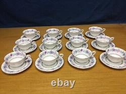 (12 Sets) ROYAL WORCESTER Elysian Footed Cup & Saucer Sets Made in England