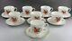 16pc English Porcelain Royal Worcester Lynbrook Pattern Tea Cups & Saucers