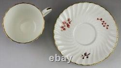 16pc English Porcelain Royal Worcester Lynbrook Pattern Tea Cups & Saucers