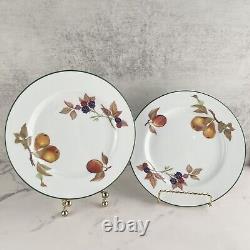 18pc Royal Worcester Evesham Vale Green Rim, Dinner&Salad Plates Soup Bowls Teap