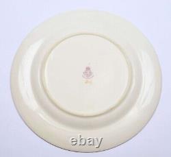 1929 Royal Worcester Set 5 Dinner Plate Chinese Sty Chinoiserie Stag Deer Crane