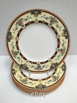 1930s Antique Royal Worcester Orlando China Dinner Plates Set of 8