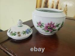 1990 Royal Worcester England Worcester Herbs Fine Porcelain 15 Pc. Coffee Set
