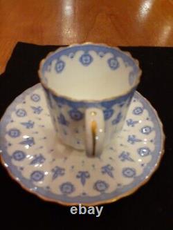 2 Sets Antique Grainger Royal China Works Worcester Demitasse Cup&Saucers