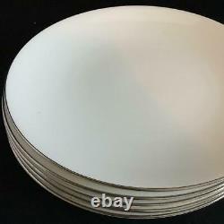 25 PC Royal Worcester SNOW White Z2699/2 Platinum Trim Place Settings for 5