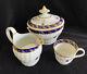 3 Pc Set CHAMBERLAIN WORCESTER Lidded Sugar Bowl, Creamer, and 1 Cup Circa 1800