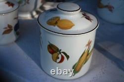 3 Piece Royal Worcester Evesham, Canister Set Large 9 1/2 tall, all with lids