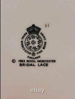 56 piece set Bone China 1963 Royal Worcester Bridal Lace