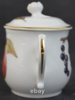 6 Pc. Royal Worcester Evesham Gold Gilt Porcelain Lidded Pot de Creme Set