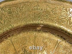 6 Royal Worcester Service Plates, Chargers, 24 Kt. Gold, Artist Signed