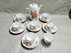 6 Set Of Royal Worcester Ashford Cup & Saucer & Tea Pot