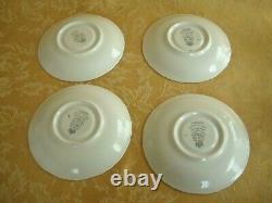 6 Sets Royal Worcester Regency Blue White Bone China Cups and Saucers