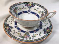 (6) c. 1927 Royal Worcester'Orlando' Blue Band CUP & SAUCER SETS RdN716134