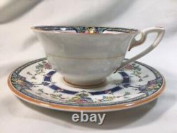 (6) c. 1927 Royal Worcester'Orlando' Blue Band CUP & SAUCER SETS RdN716134