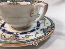 (6) c. 1927 Royal Worcester'Orlando' Blue Band CUP & SAUCER SETS RdN716134