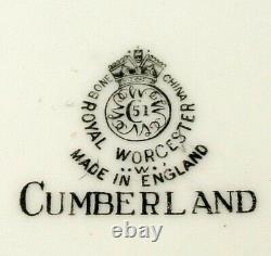 6pc Royal Worcester Cumberland Porcelain Bone China Place Setting