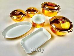 7 PC Royal Worcester Gold Lustre Vintage Porcelain Serving Set