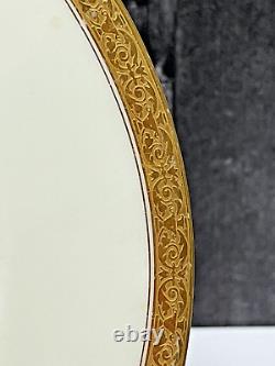 7 Royal Worcester Cream & Gold Rim Dinner Plates Ovington Bros New York 651926