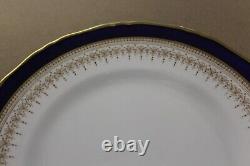 7 Royal Worcester Fine Bone China England Regency Blue Dinner Plates 10 3/4