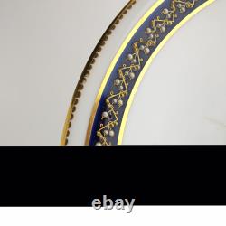 7954 by Royal Worcester C1877 Set 12 Dessert Plates Hand Painted Jeweled Cobalt