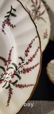 7pc Antique Royal Worcester Fine Bone China DUNROBIN Cherry Blossom FREE SHIP
