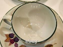 8 SETS Royal Worcester Evesham Gold Breakfast Cup and Saucer Set