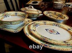 8 pc Serving SET Accessories Antique Royal Worcester Cordova Yellow Border NICE