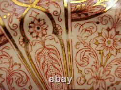 Antique 1887 Royal Worcester Plates Elaborate Red Gilt Gold Pattern Set of 12