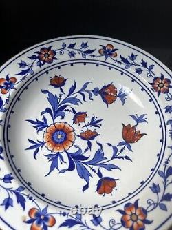 Antique 19th century Royal Worcester Floral Plates. Set of 5