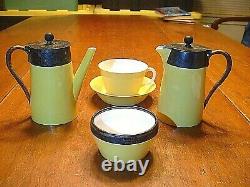 Antique 5 Pc Royal Worcester Porcelain 1909 Tea Set Kirby Beard & Co
