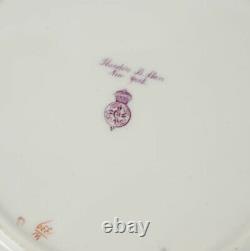 Antique Royal Worcester Dinner Cabinet Plates c1884 Yellow Theodore Starr Set 10