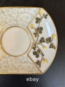 Antique Royal Worcester England Demtiasse Cup & Saucer Set, Japonesque Style