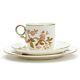 Antique Royal Worcester Floral Cup & Saucer Set 1884