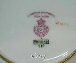 Antique Royal Worcester GOLD ENCRUSTED Set of 12 Rimmed Soup Bowls EXCELLENT