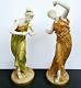 Antique Royal Worcester Greek Musicans Figurines 1900s by James Hadley