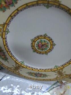 Antique Royal Worcester Marjorie English Yellow China Set Setting For 4
