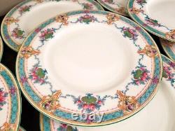 Antique Royal Worcester Marlowe 10 1/2 Dinner Plates Set of 12 Rare 1891