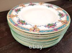 Antique Royal Worcester Marlowe 10 1/2 Dinner Plates Set of 12 Rare 1891