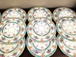 Antique Royal Worcester Marlowe 10 1/2 Dinner Plates Set of 12 Rare 1891