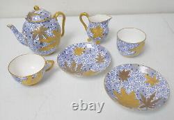 Antique Royal Worcester Tete-a-tete 2 Person Tea Set with Tray Free Shipping
