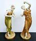 Antique Royal Worcester pair Greek Musicans Figurines 1900s by James Hadley