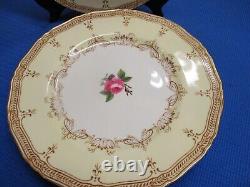 Antique Set Of 8 Royal Worcester, England Dinner Plates