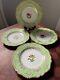 Antique Set of 4 Royal Worcester Flight Barr & Barr Cabinet Flower Plates