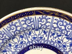 Antique Set of 9 Royal Worcester Lily (ca. 1878) 10&1/8 Dinner Plates Blue