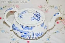 Antique Tea Set 1820s Grainger, Lee & Co Worcester bone china Blue Dragon Teapot